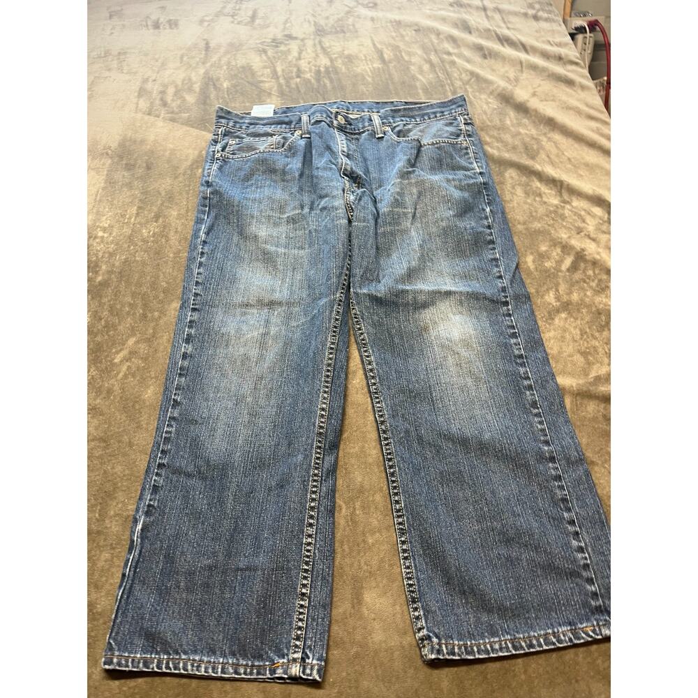 Levi's Men's 501 38x30 Tag Original Straight Fit Jeans - Dark Wash 38x25 Measure